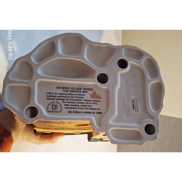 Heritage Village Collection Dickens Village Series "The Grapes Inn" 5th Edition - Picture 12 of 13